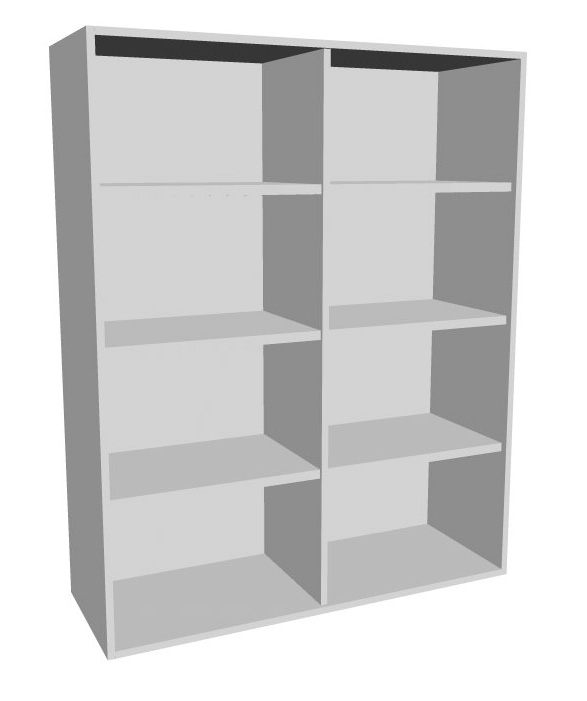 Aufsatz-Schrankregal 4  Ordnerhöhen 1200mm breit Serie dataline
