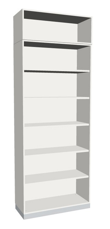 Schrankregal mit Aufsatz 7 Ordnerhöhen 1000mm breit Serie dataline