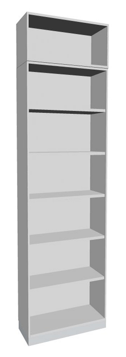 Schrankregal mit Aufsatz 7 Ordnerhöhen 400mm breit Serie dataline