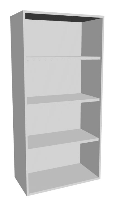 Aufsatz-Schrankregal 4  Ordnerhöhen 600mm breit Serie dataline