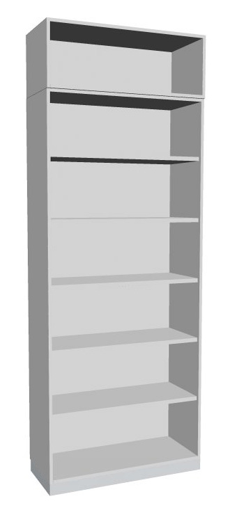 Schrankregal mit Aufsatz 7 Ordnerhöhen 1000mm breit Serie dataline