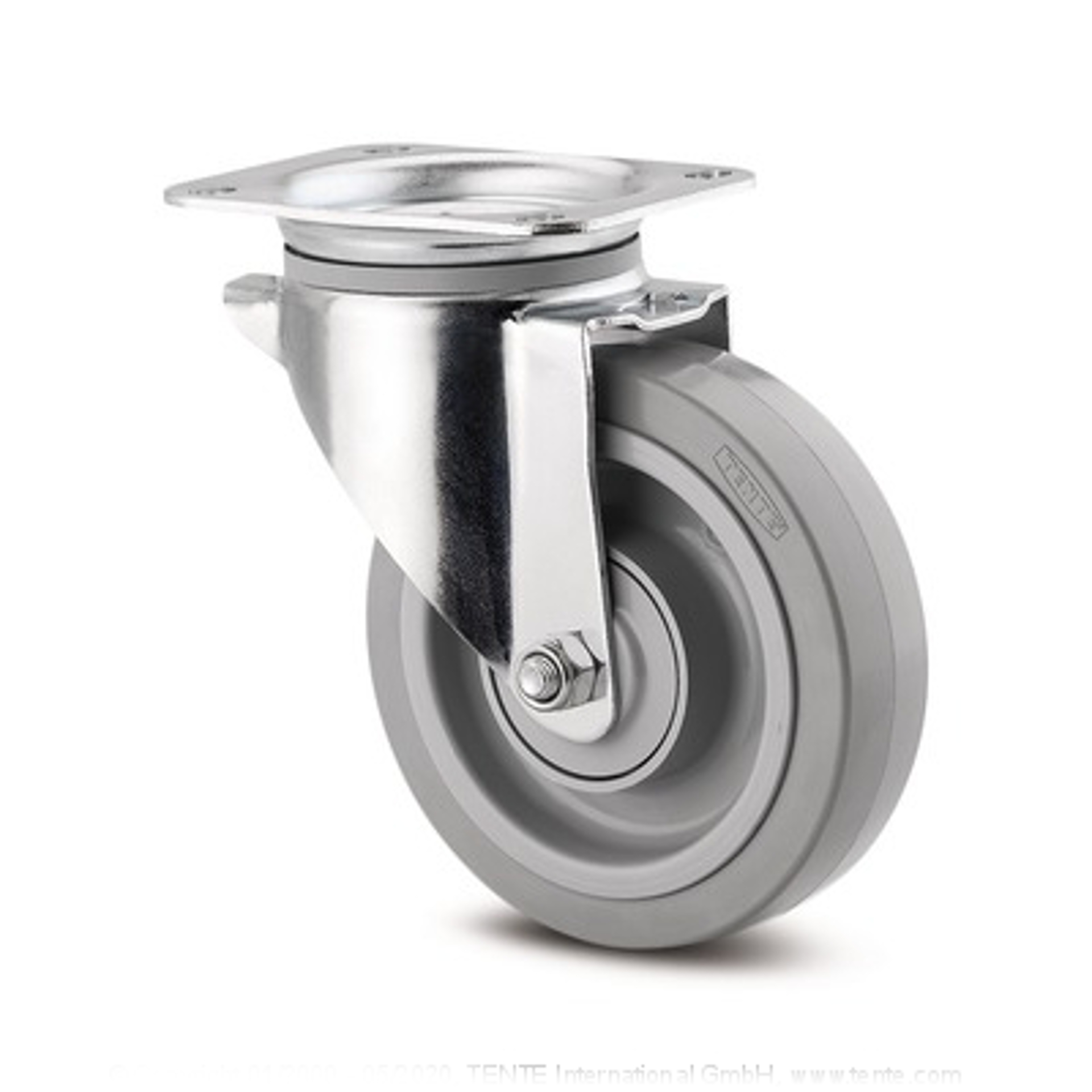 016-0384 Lenkrolle Ø 200 x 46 mm breit mit Platte