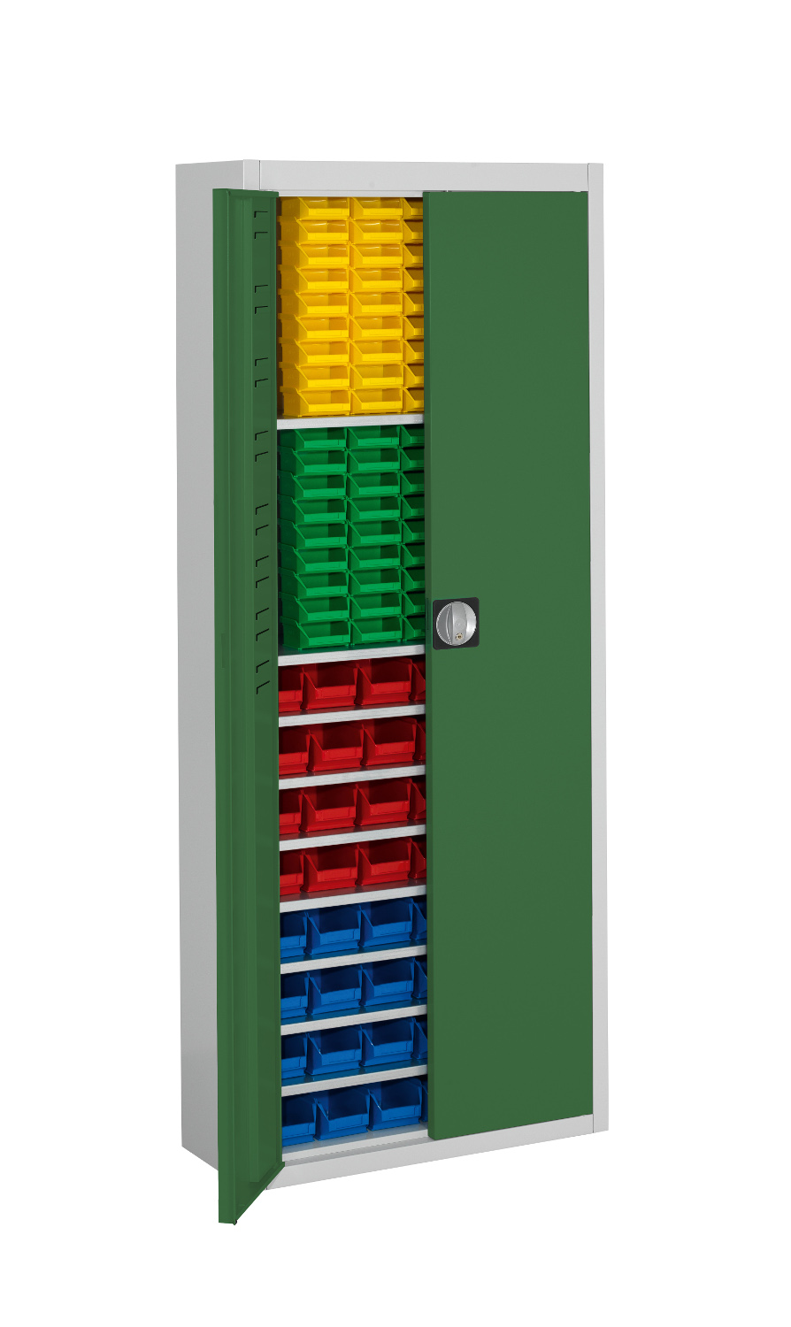 201-0094-00-schrank-mit-sichtlagerkaestencyV0ZKlWdDmBc Stahl-Schrank mit Kästen Gr. 5+6