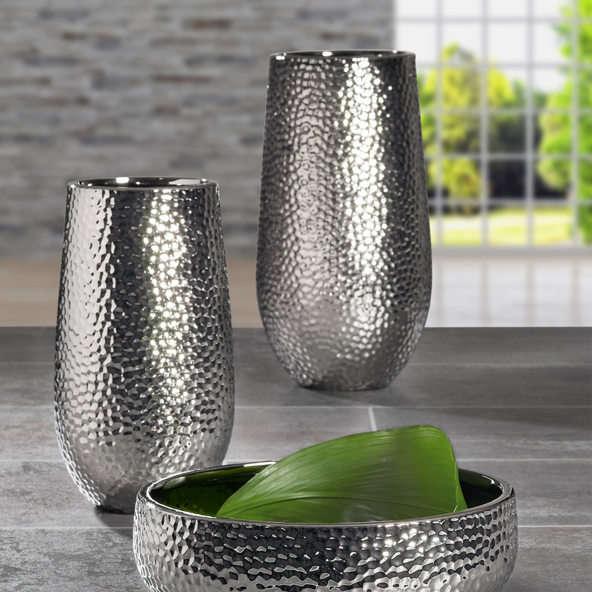 821-0037-13-821-0038-13 Kaheku Vase Coro silber