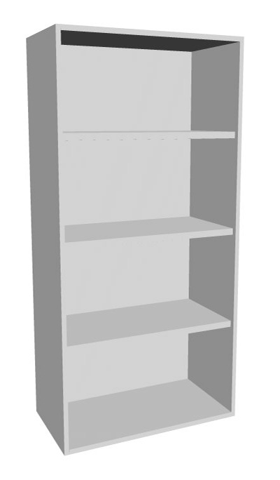 Aufsatz-Schrankregal 4  Ordnerhöhen 600mm breit Serie dataline