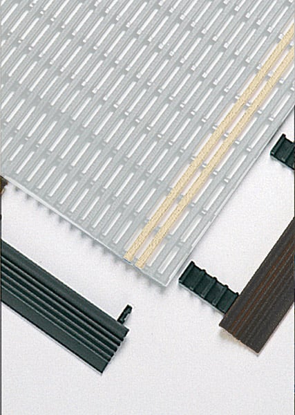 354-0035 Umrandungsprofil, Breitseite, schwarz, für Industrieroste