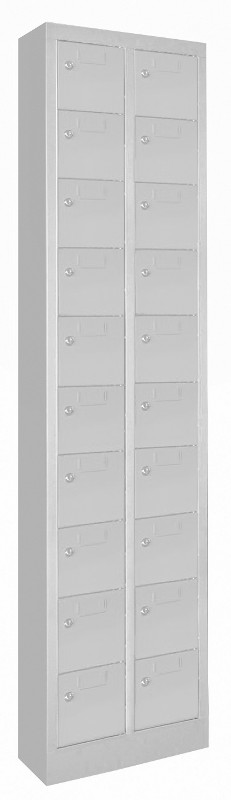 508-0432-33 Kleinfach-Schrank 20 Fächer Türen mit Etikettenrahmen