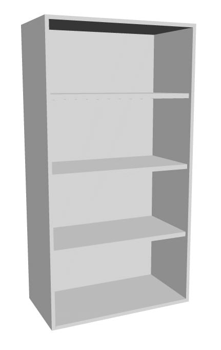 204-0172-41Q27SbkCXUBbxs Aufsatz-Schrankregal 4  Ordnerhöhen 800mm breit Serie dataline
