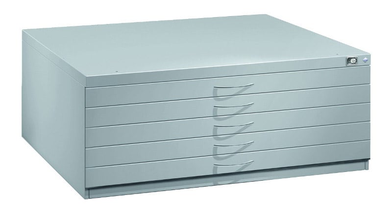 503-0238-33oM0PQYBSNPr0w Flachablageschrank bis DIN A1 mit 5 Schubladen