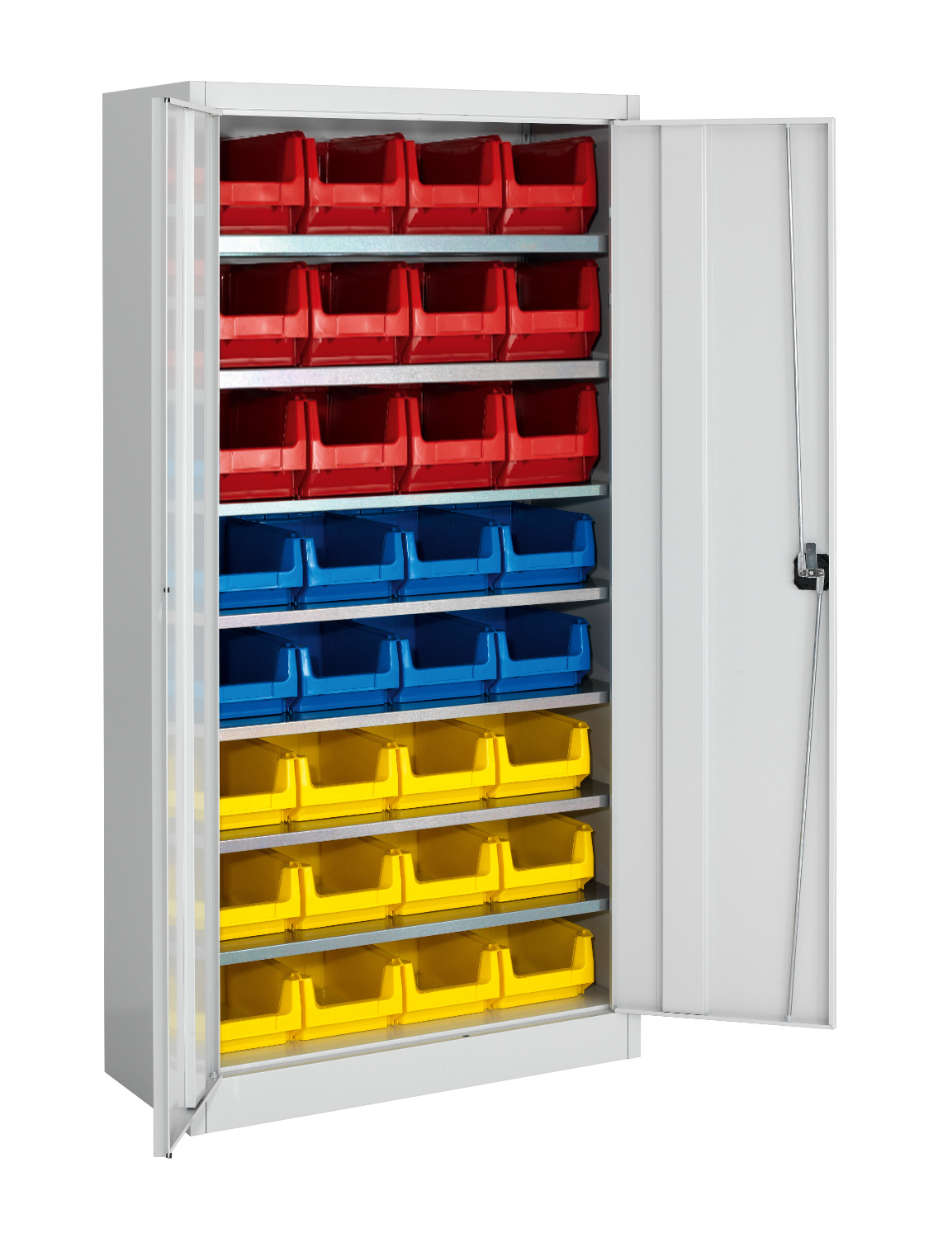 Stahl-Schrank mit Kästen Gr.3+3Z