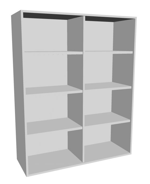 Aufsatz-Schrankregal 4  Ordnerhöhen 1200mm breit Serie dataline