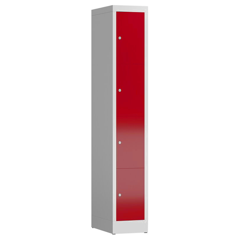 Lüllmann ClassiX Stahl-Schließfachschrank 1 Abteil à 300 mm, 4 Fächer