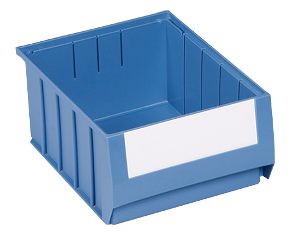 105-0435 Regalkästen Typ 3-H inkl. Etiketten, blau, je 7,1 l Inhalt, B234 x T300 x H140mm,VE = 6