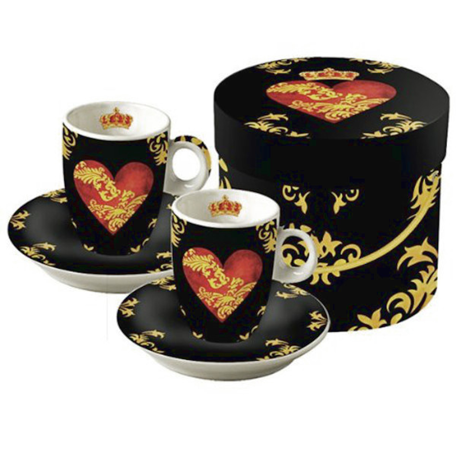 858-0027_1 Set: 2 Espresso Tassen Royal in Geschenkbox
