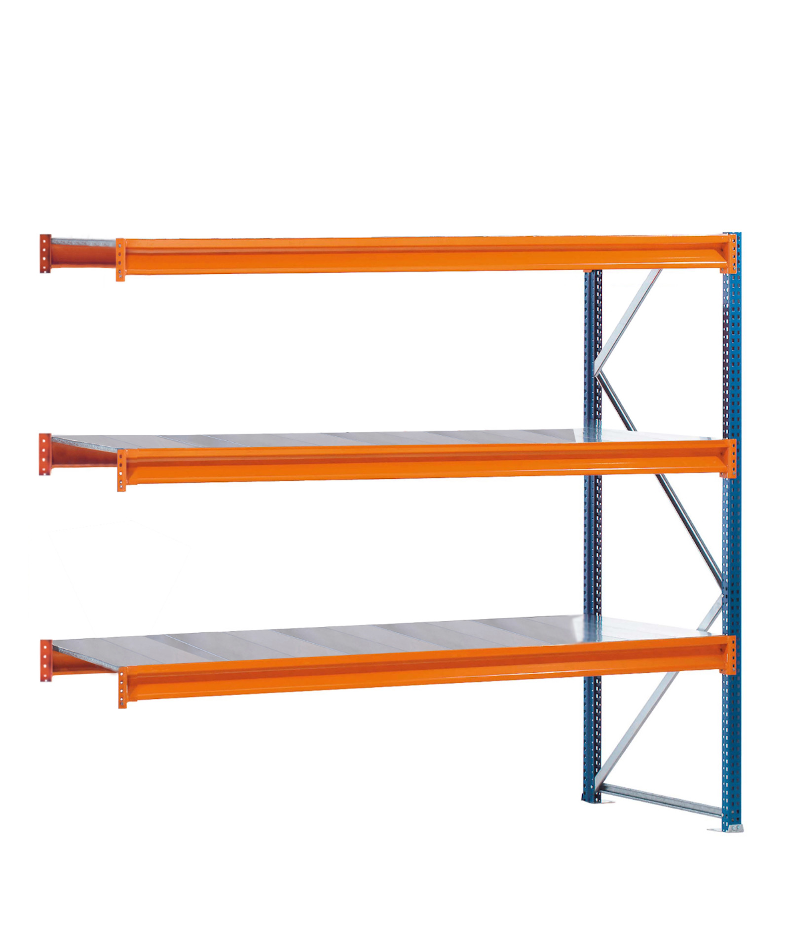 Anbau-Weitspannregal mit Stahlpaneelen W 100