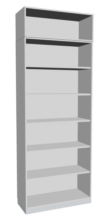 Schrankregal mit Aufsatz 7 Ordnerhöhen 1000mm breit Serie dataline