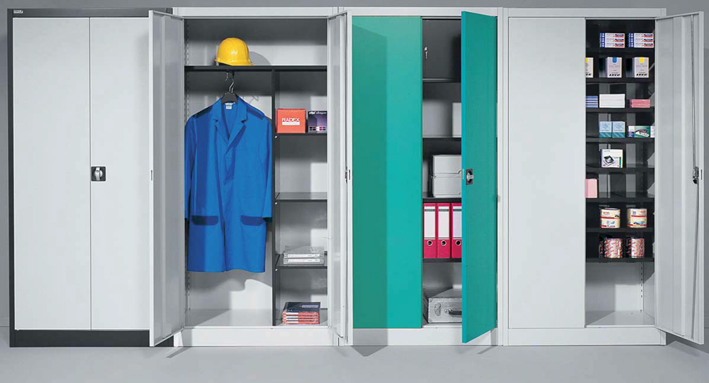 201_schraenke_buero55c3671431ae1lECqzChqXYJ5b Stahlfachboden graphitschwarz mit 4 Bodenträgern für Schrank-Serie 950