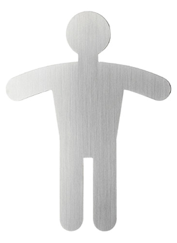 Piktogramm 90x120mm aus Edelstahl ausgestanzt Typ 51 WC Symbol HERREN
