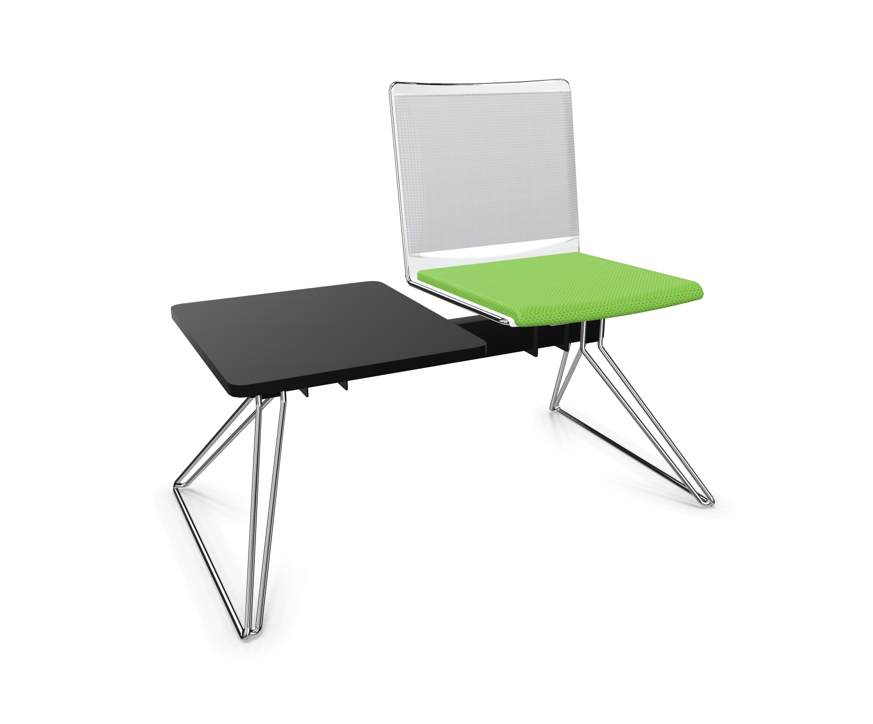 viasit Klikit Traversenbank - 2er-Sitzgruppen - Rücken-Netzbespannung grau