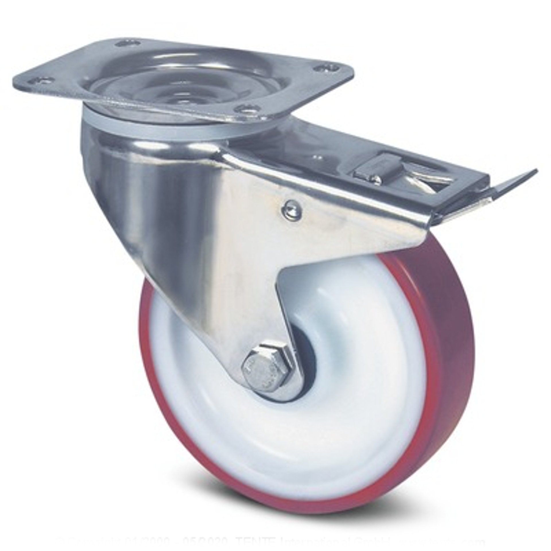 016-0596 Edelstahl-Lenkrolle Ø 80x32mm