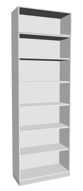 Schrankregal mit Aufsatz 7 Ordnerhöhen 800mm breit Serie dataline