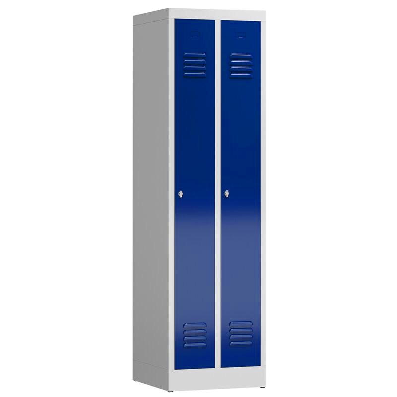 307-0007-36 Lüllmann ClassiX Stahl-Garderobenschrank 2 Abteile à 250 mm