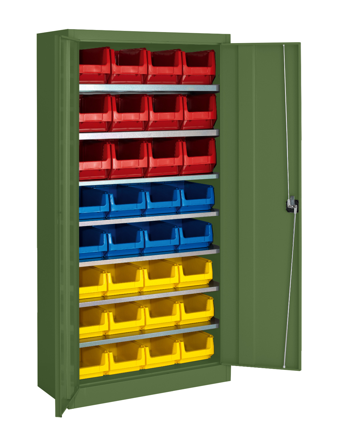 Stahl-Schrank mit Kästen Gr.3+3Z