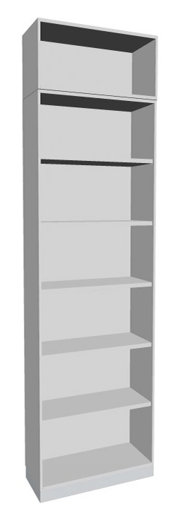 Schrankregal mit Aufsatz 7 Ordnerhöhen 400mm breit Serie dataline