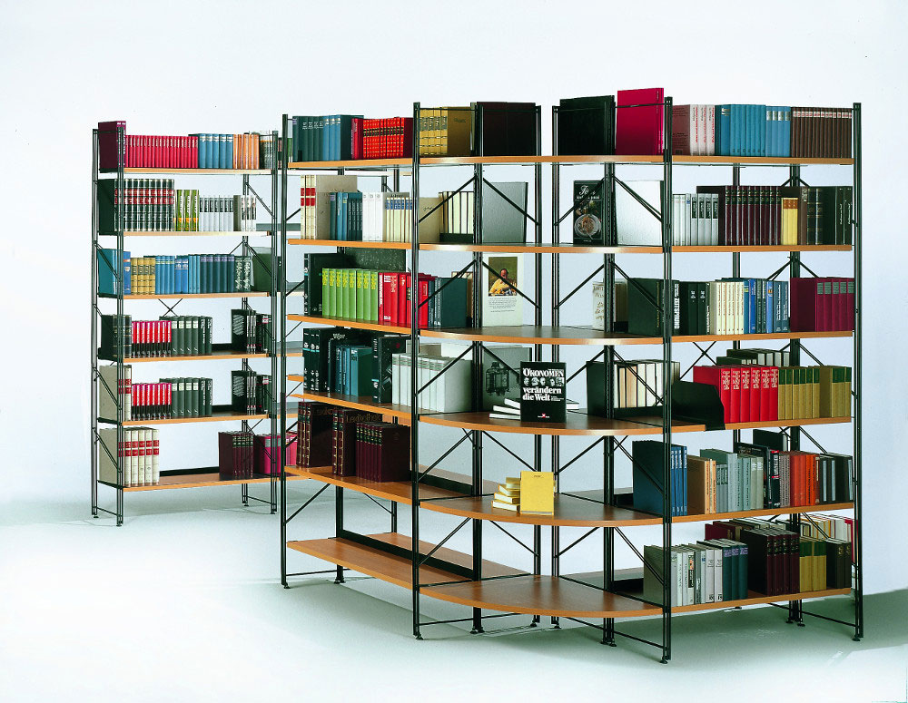 126_libra_3574ee6a93268dU3K48ZEyNiqMf Bibliotheks-Regal Serie Libra mit Schrägböden