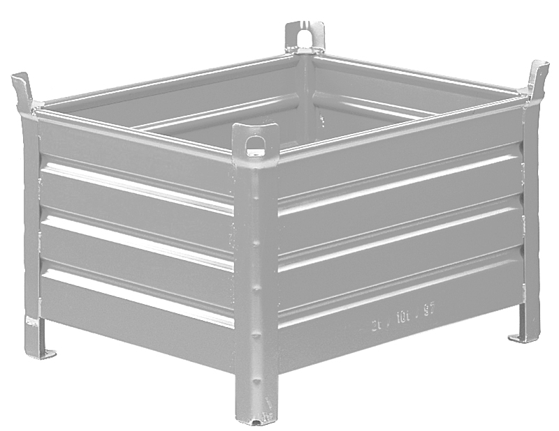 635-0016-30 Stahlblech-Stapelbehälter 800x500x500mm