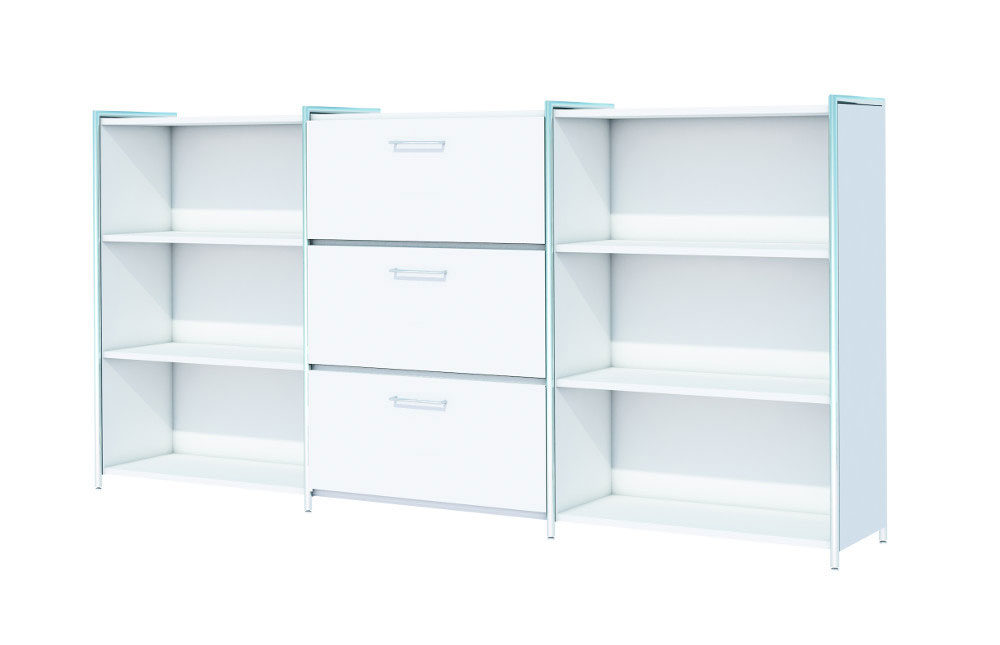 126-2339-10fxeFdHBOmYcPm Highboard mit 3 Schubfächern Serie artline