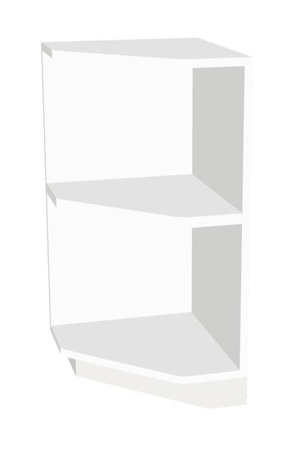 204-0553-10dGmcsmz9KvMm5 Abschluss-Eckregal links 2 Ordnerhöhen Serie dataline