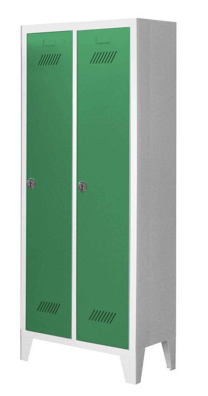 508-0495-35-garderobenschrank-kindergarten-pavoy Garderobenschrank für Kindergärten, 2 Abteile, mit Füßen und Zylinderschloss