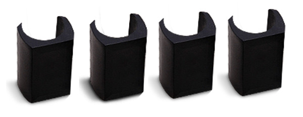 Set = 4 Klemmschalen-Gleiter für harte Böden, mit Filzeinsatz