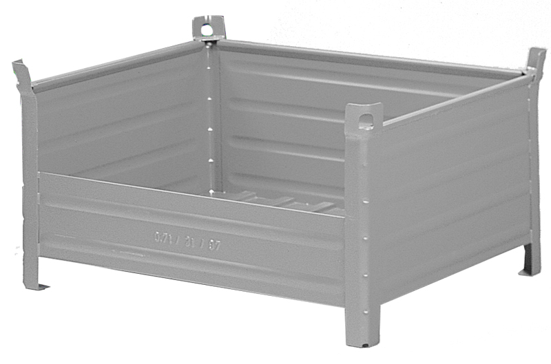 Stapelbehälter mit Kranösen, halboffen, 1200x800x600mm