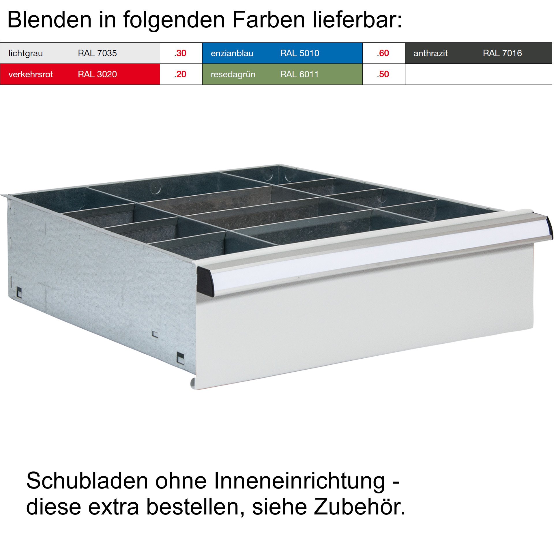 370-0110-30WgexhsAC2h2Up Schublade Serie 575, Schrankbreite 600 mm, Blendenhöhe 200 mm