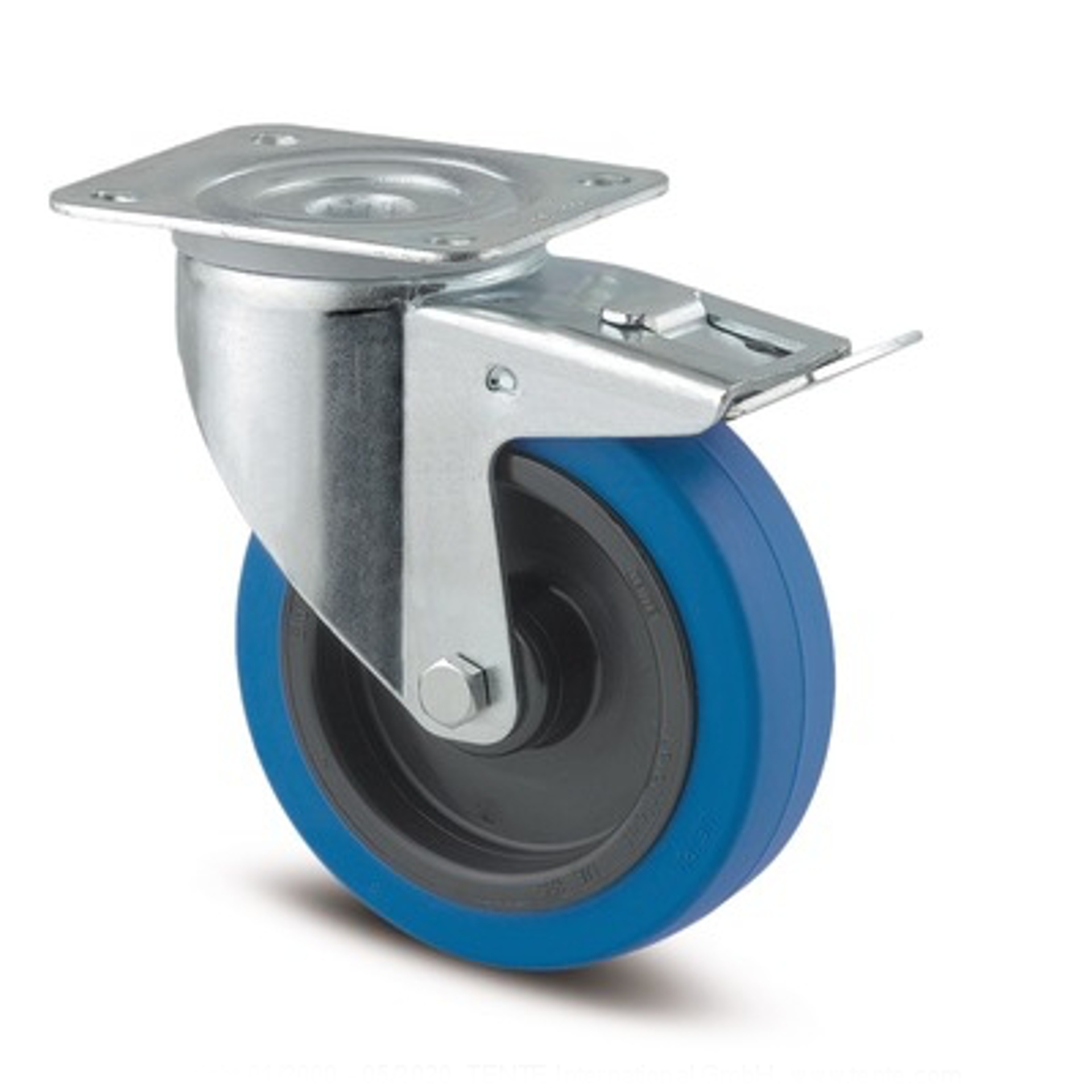 016-0398 Elastik-Lenkrolle Ø 125 x 40 mm blau