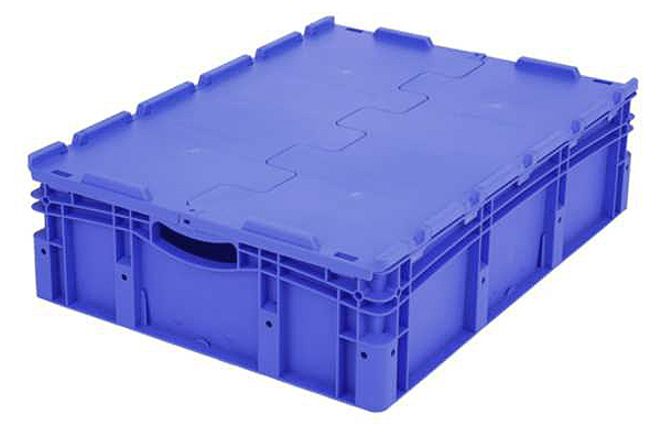 138-2500EzgxHM3YFKe9H Euro-Stapelbehälter XL, 86 l, mit Standardboden und Klappdeckel, 60 kg belastbar, 600x800x238mm