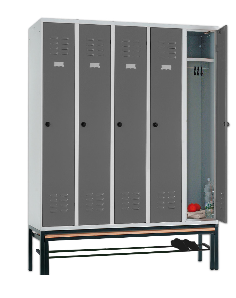 308-1195-3156c5971eb8cbb Stahl-Kleiderschrank 5-teilig, einschiebbare Sitzbank