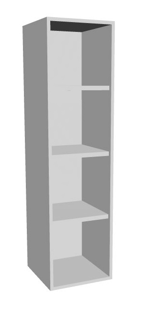 204-0169-48YeaVq42K3lmuZ Aufsatz-Schrankregal 4 Ordnerhöhen 400mm breit Serie dataline