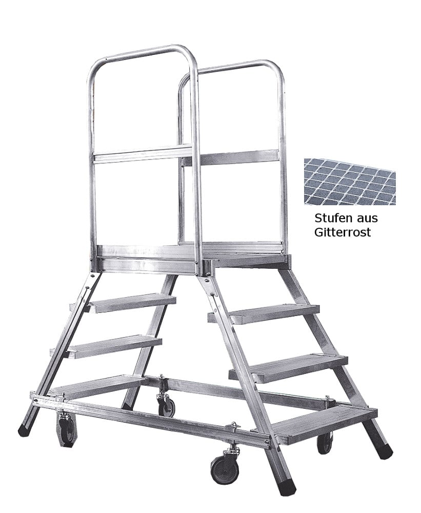 706-0586 Podestleiter beidseitig rollbar