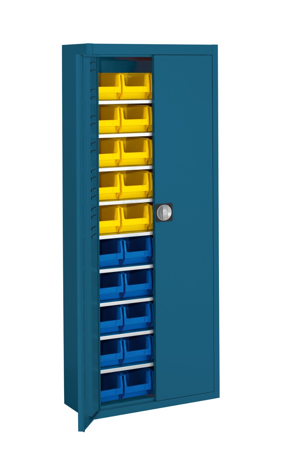 201-0057-00-schrank-mit-sichtlagerkaestenNdLB2hm7YDlxZ Stahl-Schrank mit Kästen 40 x Gr. 4