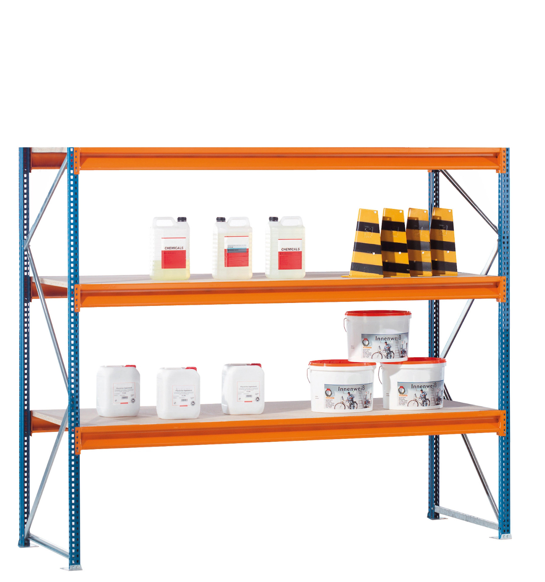 Grund-Weitspannregal mit Spanplatten W 100