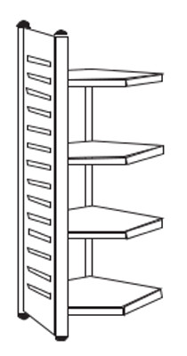 126-2303 Eckfeld für Büro-Regale Serie M2