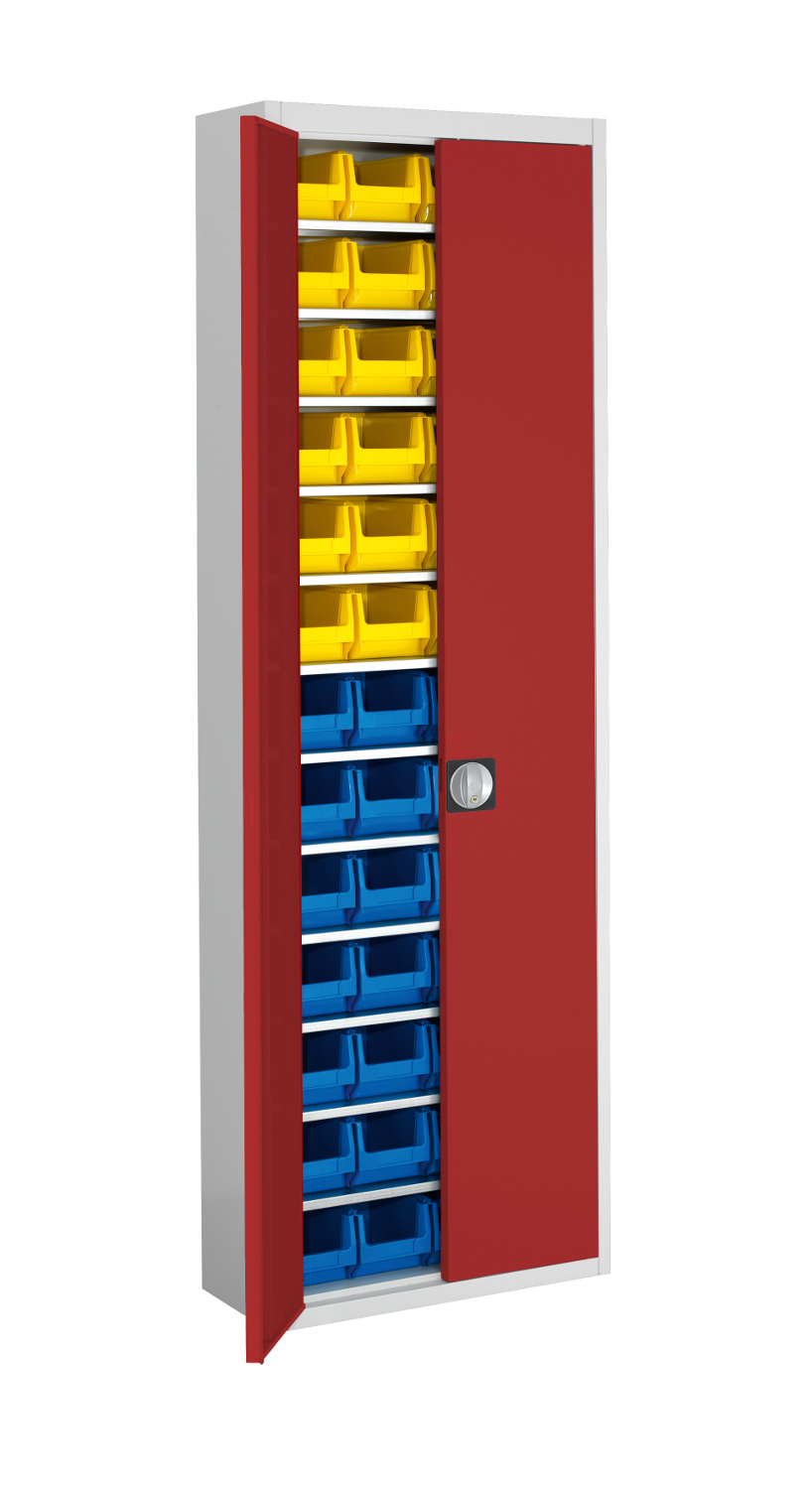 Stahl-Schrank mit Kästen 52 x Gr. 4