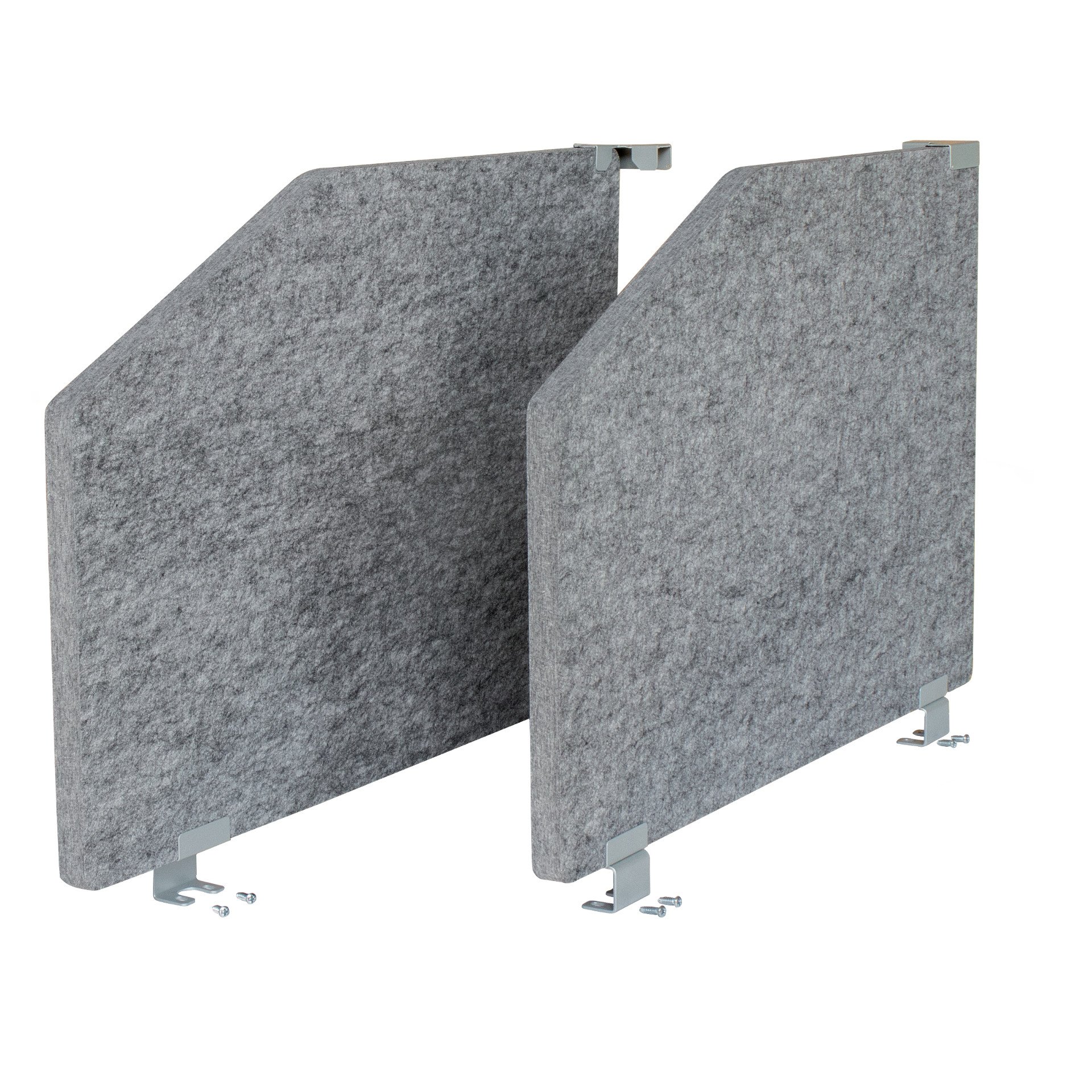 212-0641-00 HAMMERBACHER VARS2/5 - Akustik-Seitenteil m.Halterung, Vlies grau-meliert, ohne Rahmen, 735x25x500mm, Set = 2 Stück, 3,2 kg