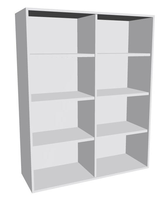 Aufsatz-Schrankregal 4  Ordnerhöhen 1200mm breit Serie dataline