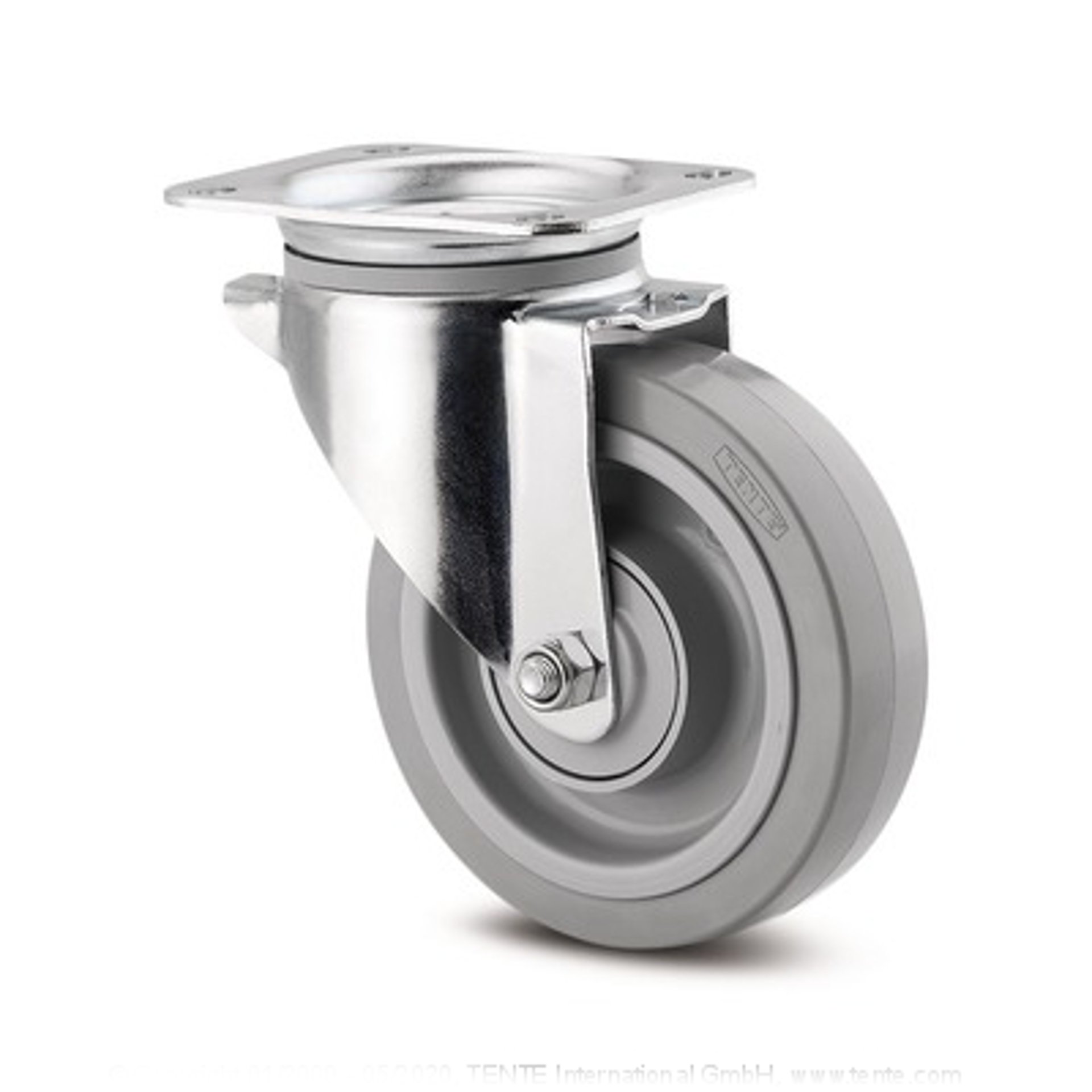 016-0382 Lenkrolle Ø 125 x 40 mm breit mit Platte