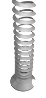 Kabelspirale ø 90mm alufarbig für H 700-1300mm orgafix CS/CSS