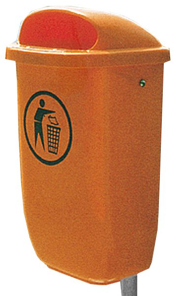 Abfallbehälter mit Kunststoff-Kopfteil, 50 Liter